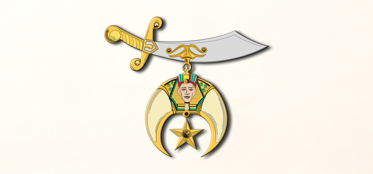 Shriner Lodge Rosetan Faux